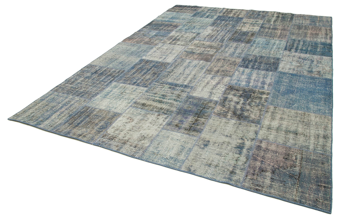 8x12 Blue Patchwork Rug- 34838