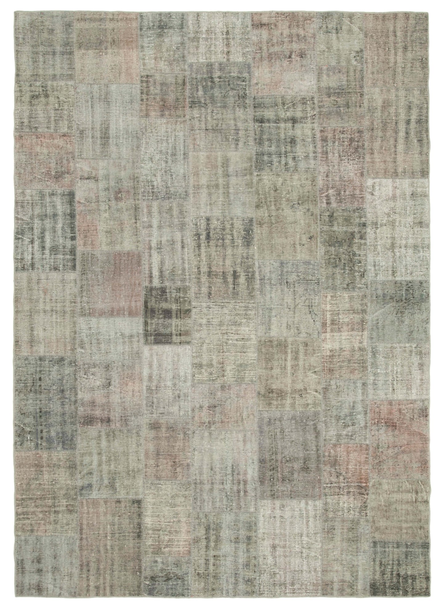 8x12 Grey Patchwork Rug- 34840