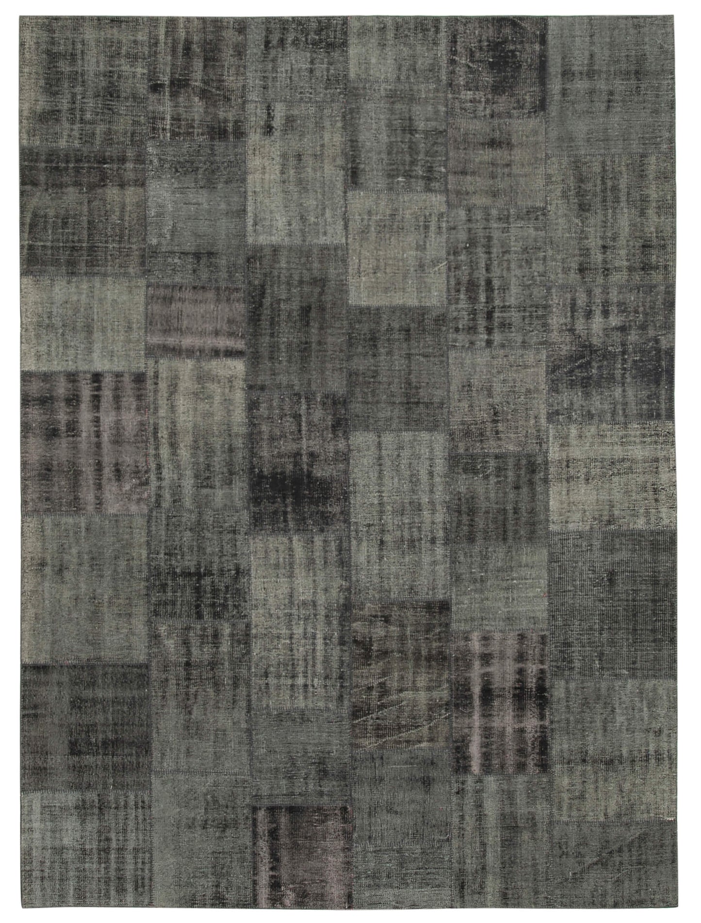 8x11 Black Patchwork Rug- 34855