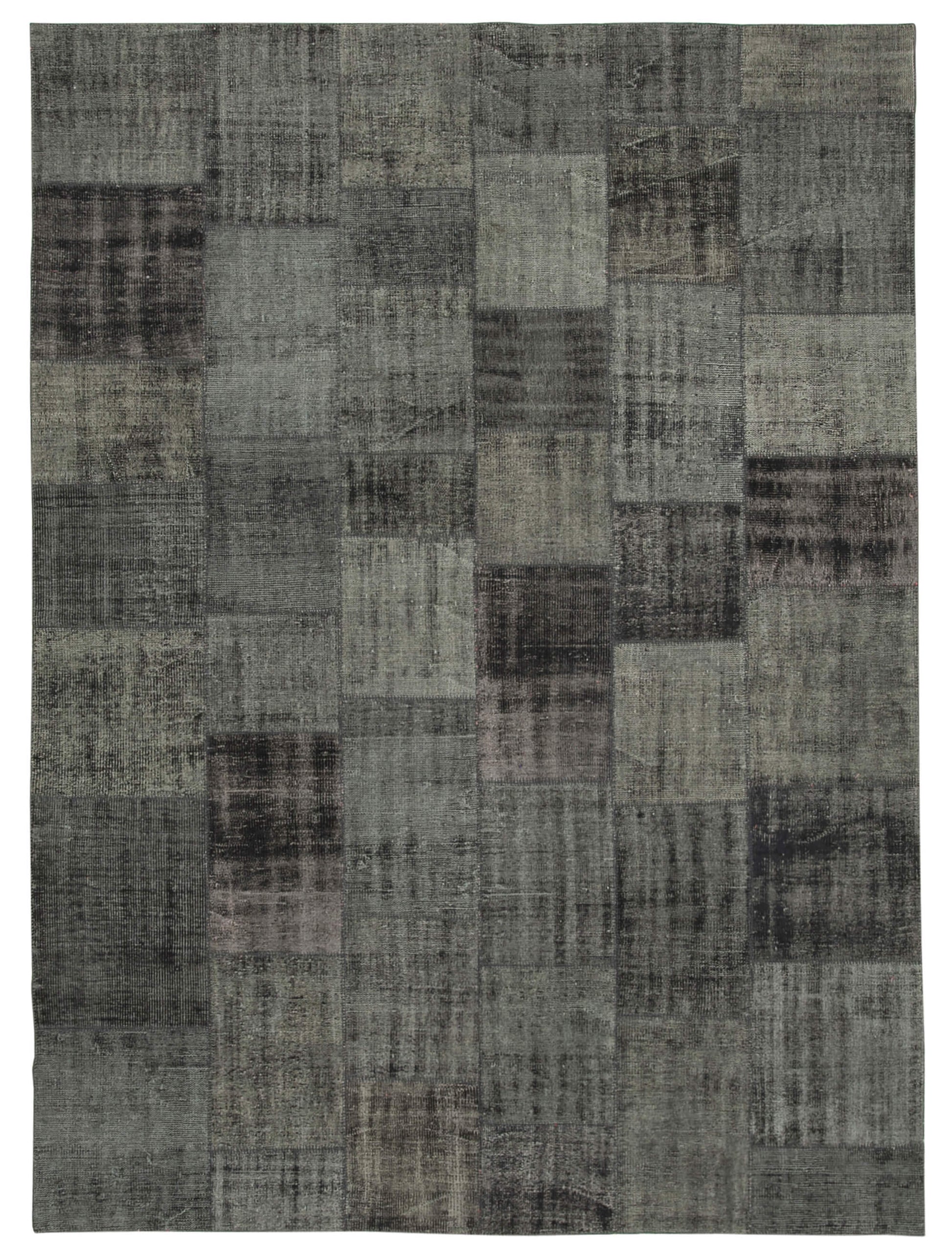 8x12 Black Patchwork Rug- 34856