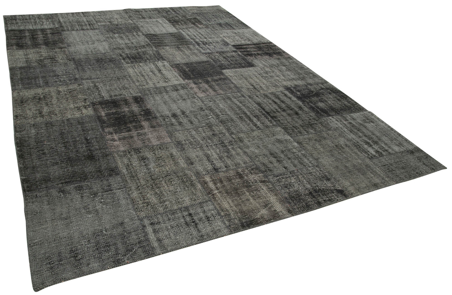 8x12 Black Patchwork Rug- 34856