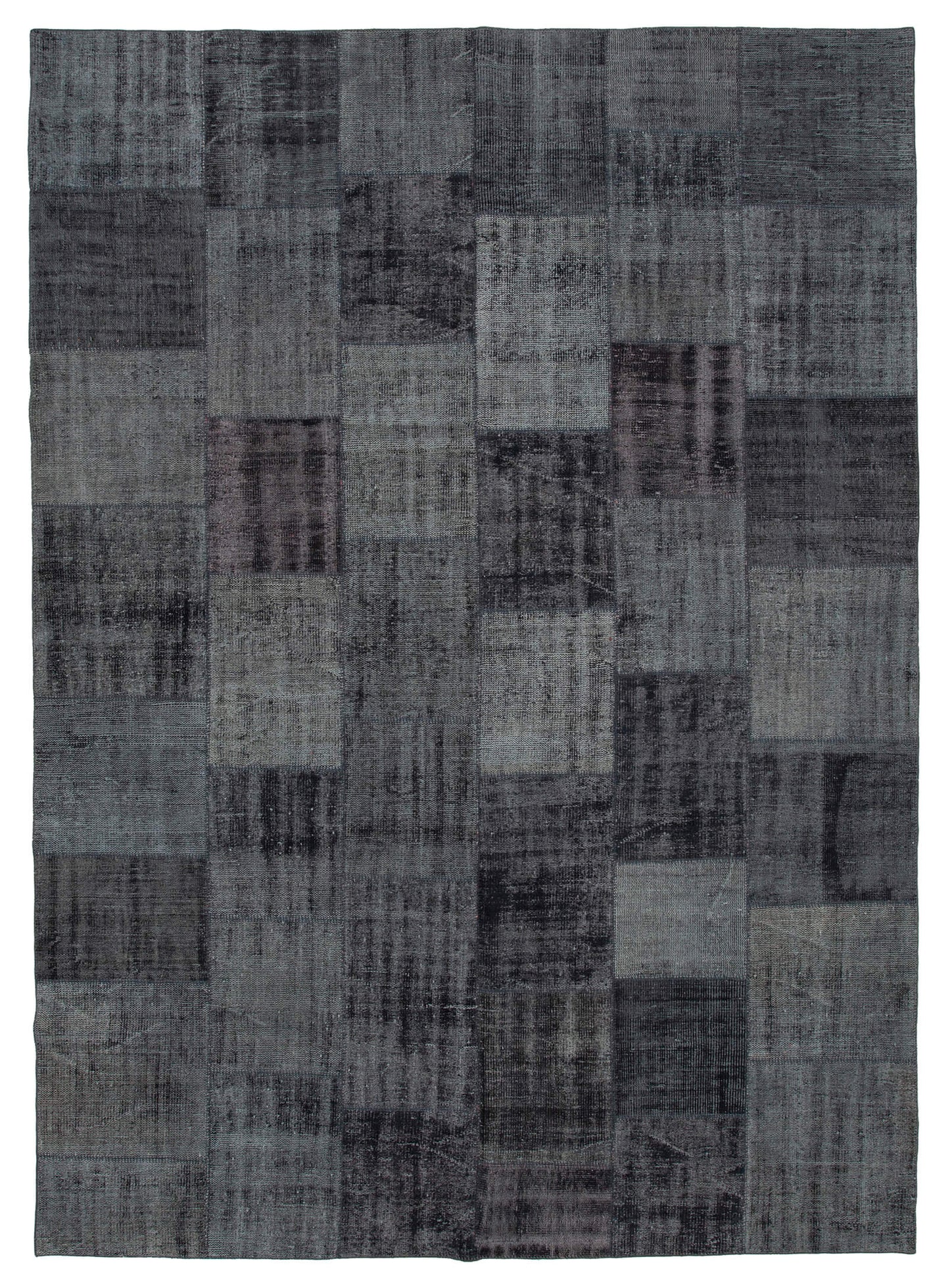 8x12 Black Patchwork Rug- 34857