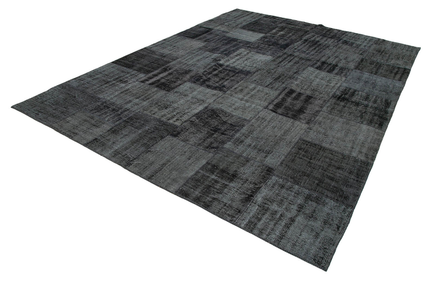 8x12 Black Patchwork Rug- 34857