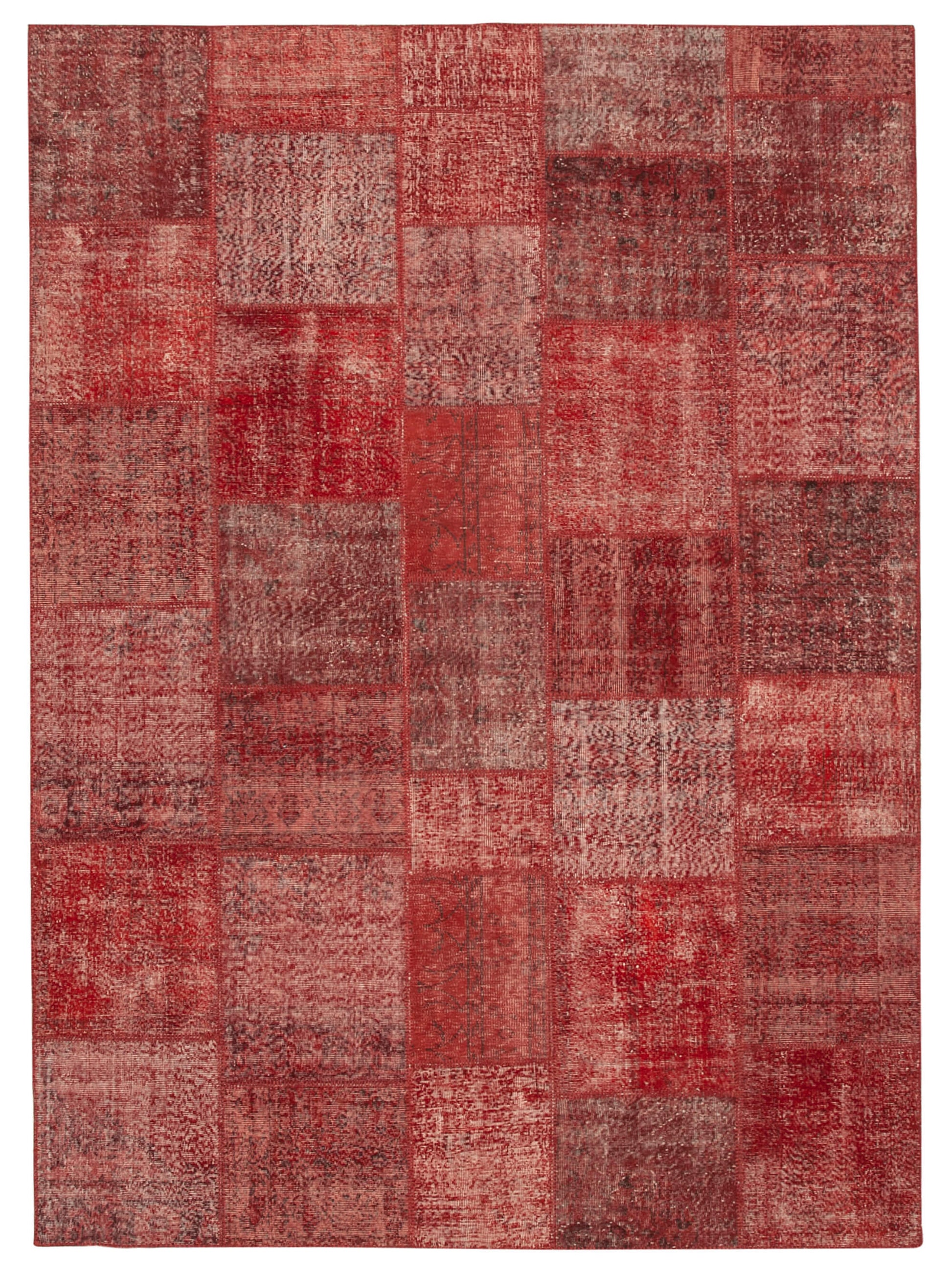 8x12 Red Patchwork Rug- 34859