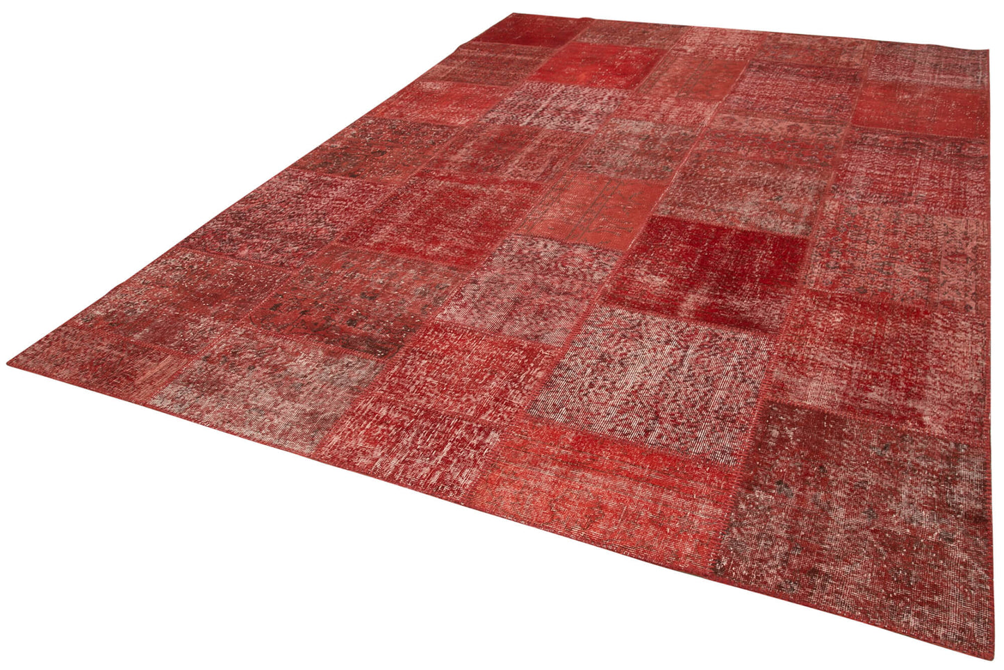 8x12 Red Patchwork Rug- 34859