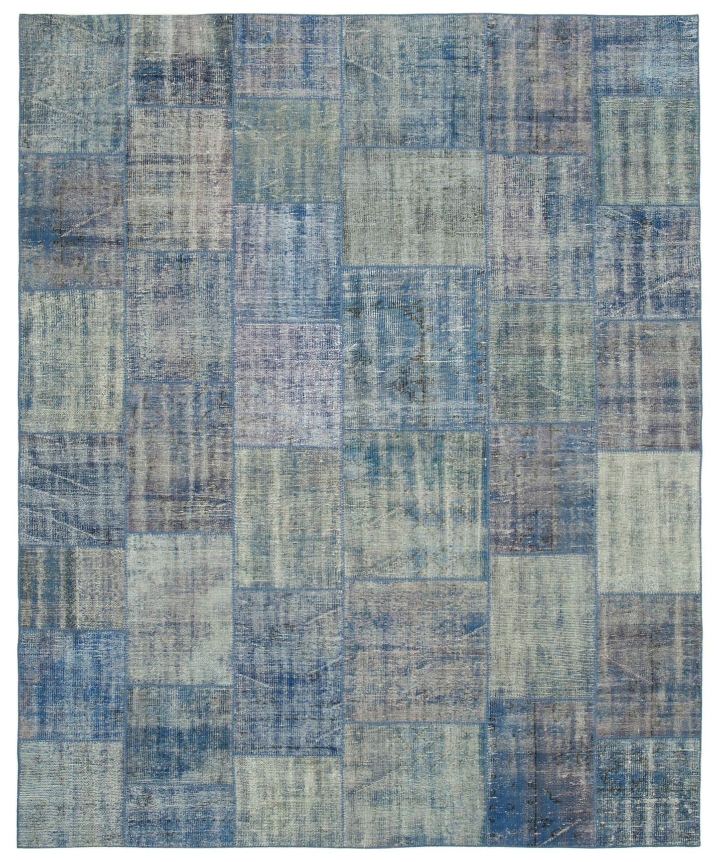 8x10 Blue Patchwork Rug - 34869