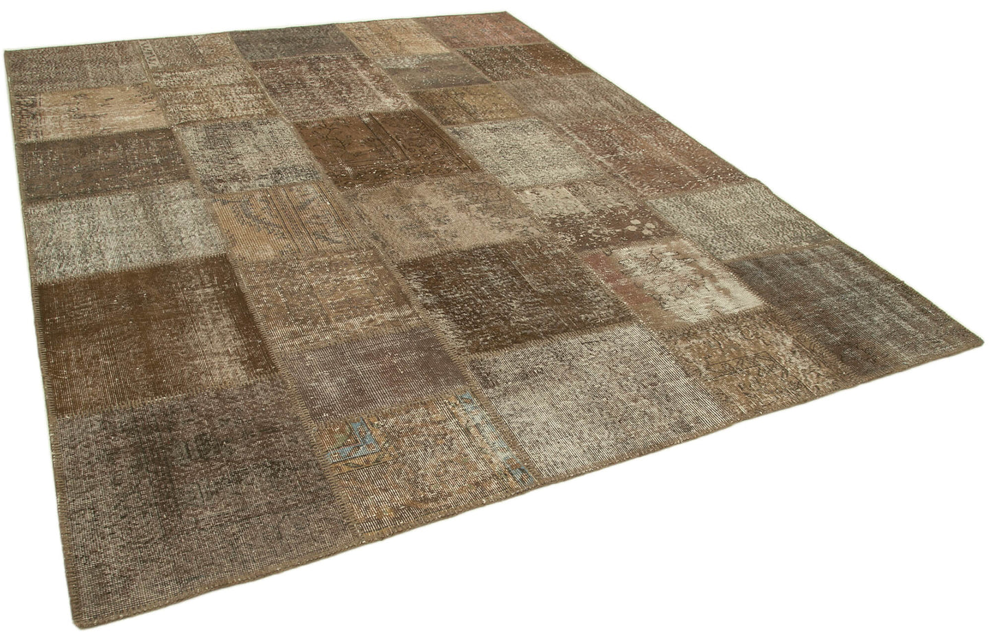 8x10 Brown Patchwork Rug - 34937