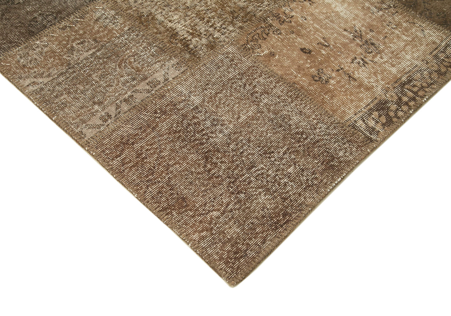 8x10 Brown Patchwork Rug - 34937