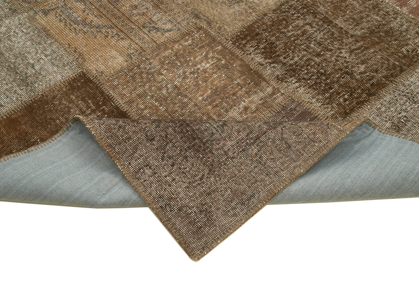 8x10 Brown Patchwork Rug - 34937