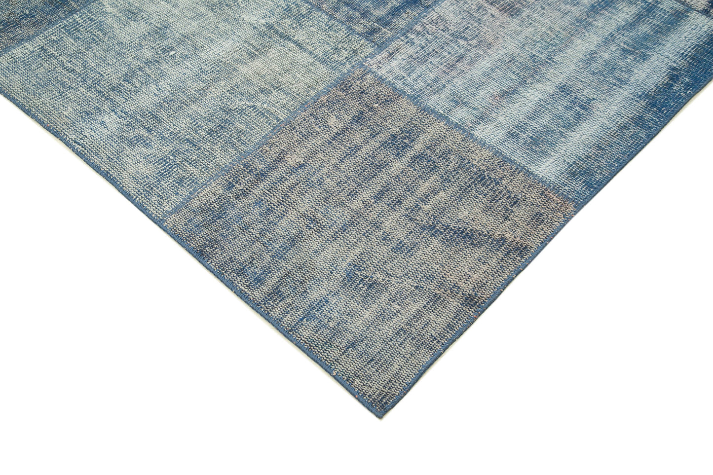 8x10 Blue Patchwork Rug - 34949