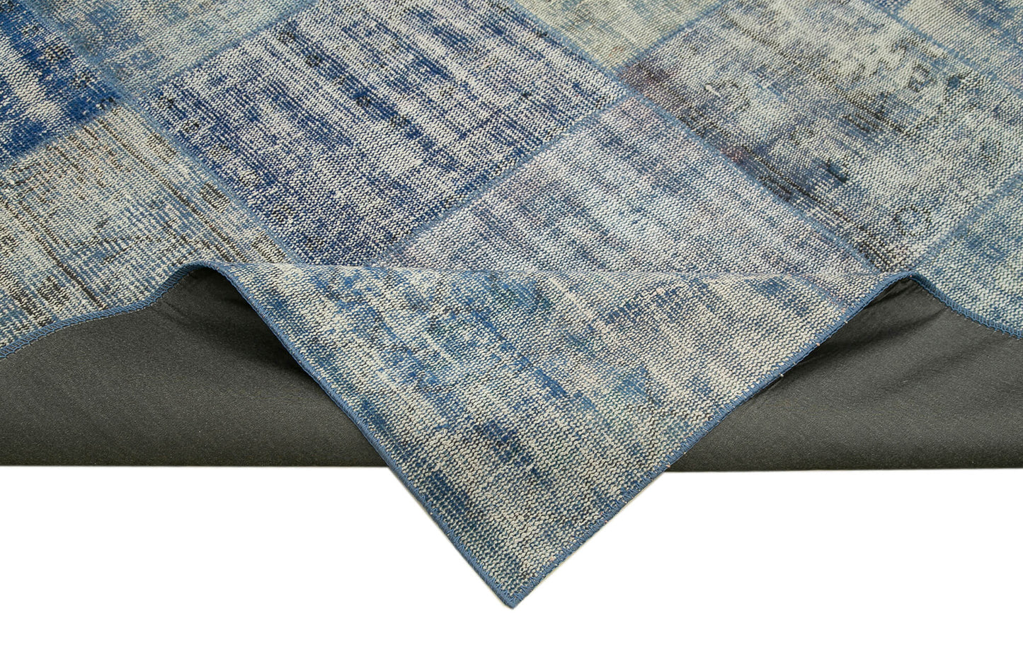 8x10 Blue Patchwork Rug - 34949