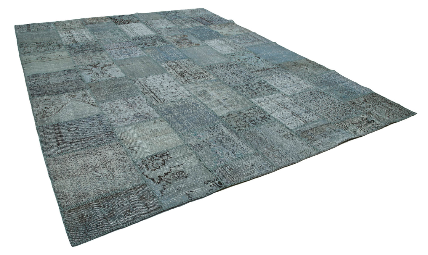 10x13 Blue Patchwork Rug - 34953