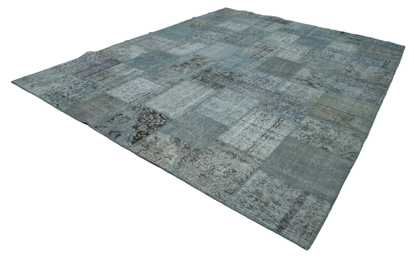 10x13 Blue Patchwork Rug - 34953