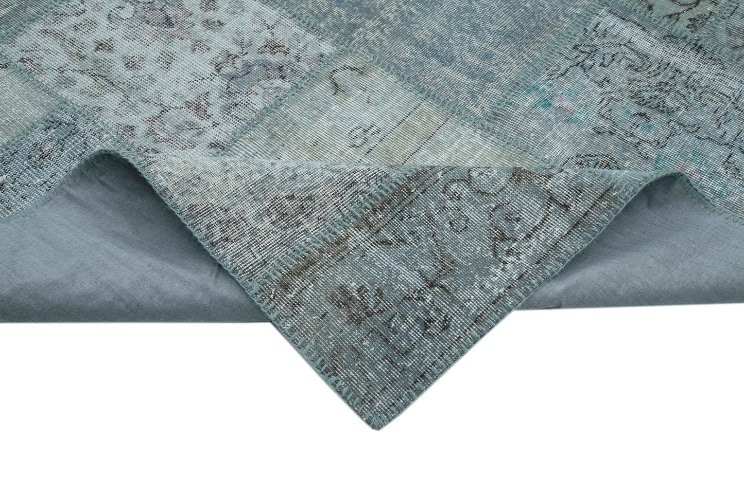 10x13 Blue Patchwork Rug - 34953