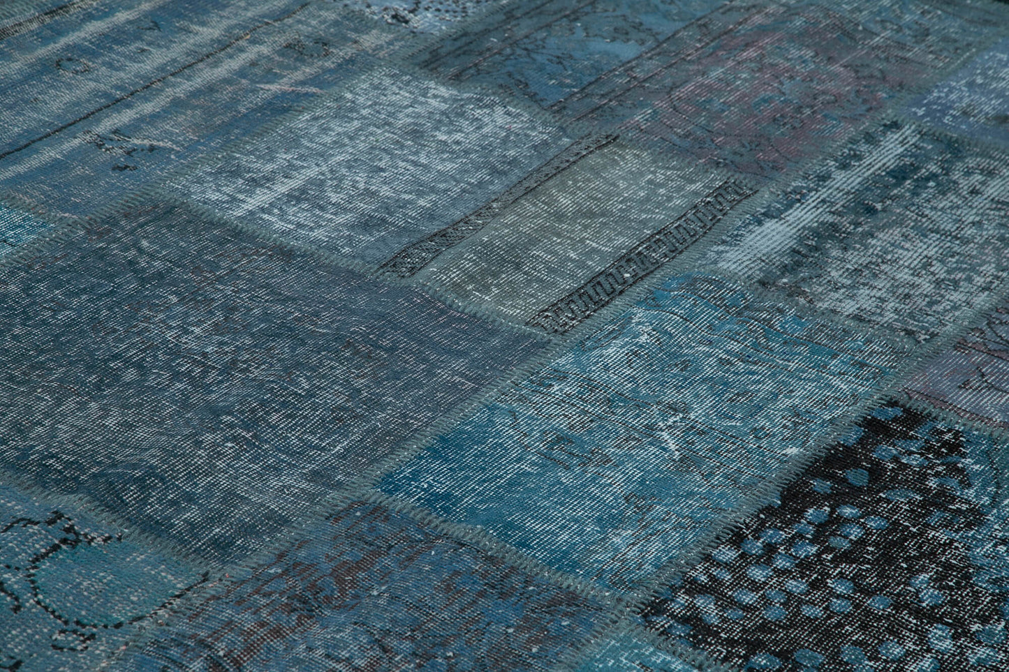 10x14 Blue Patchwork Rug - 34960