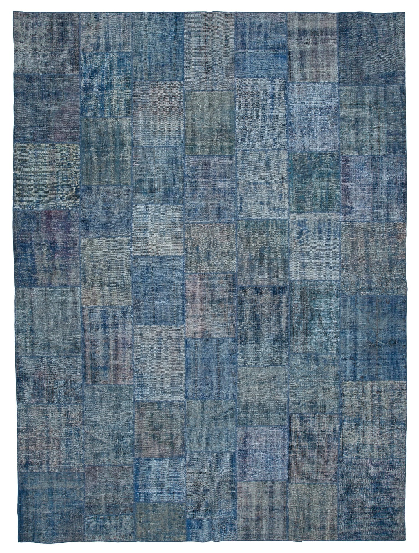 10x13 Blue Patchwork Rug - 34964