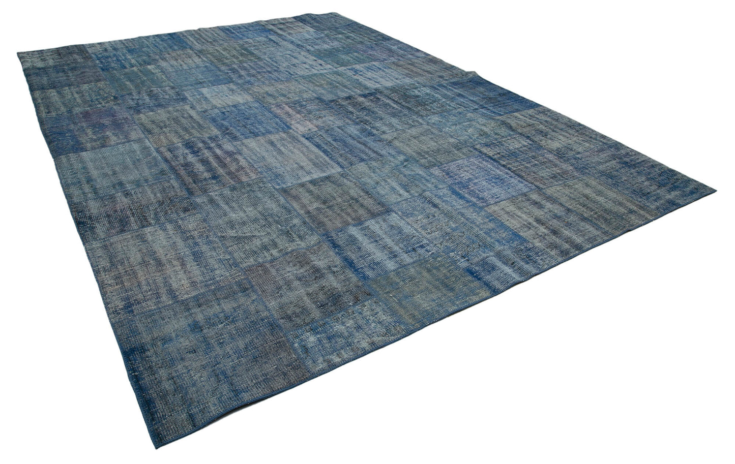 10x13 Blue Patchwork Rug - 34964