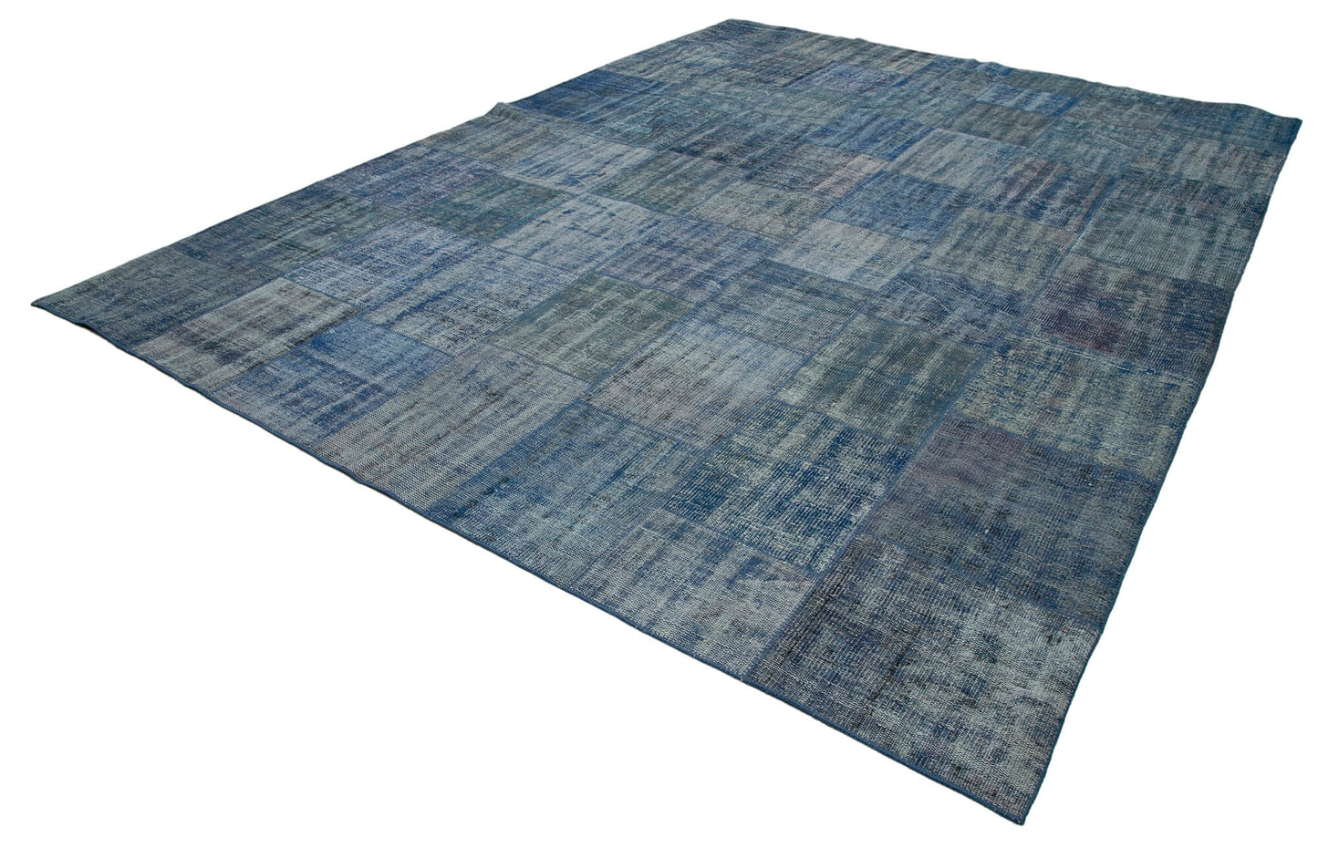 10x13 Blue Patchwork Rug - 34964