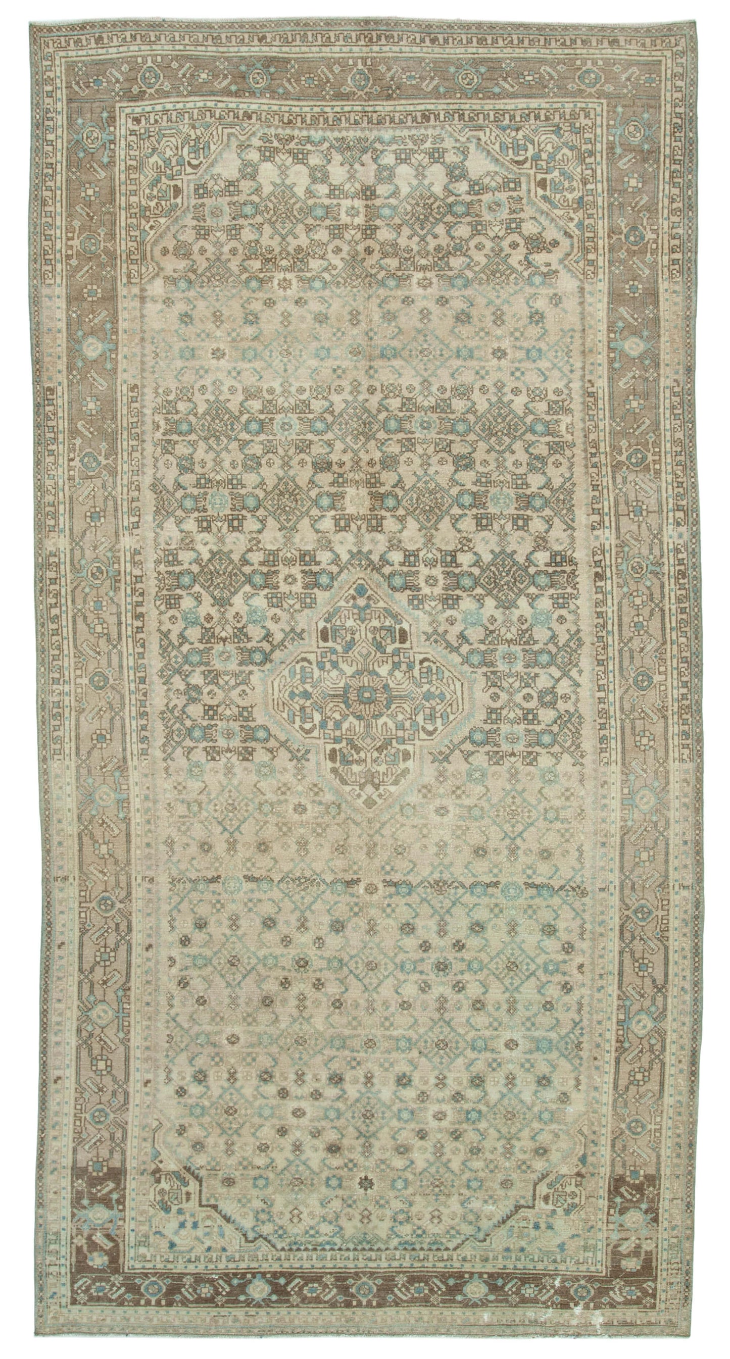 5x10 Beige Vintage Large Area Rug - 35108