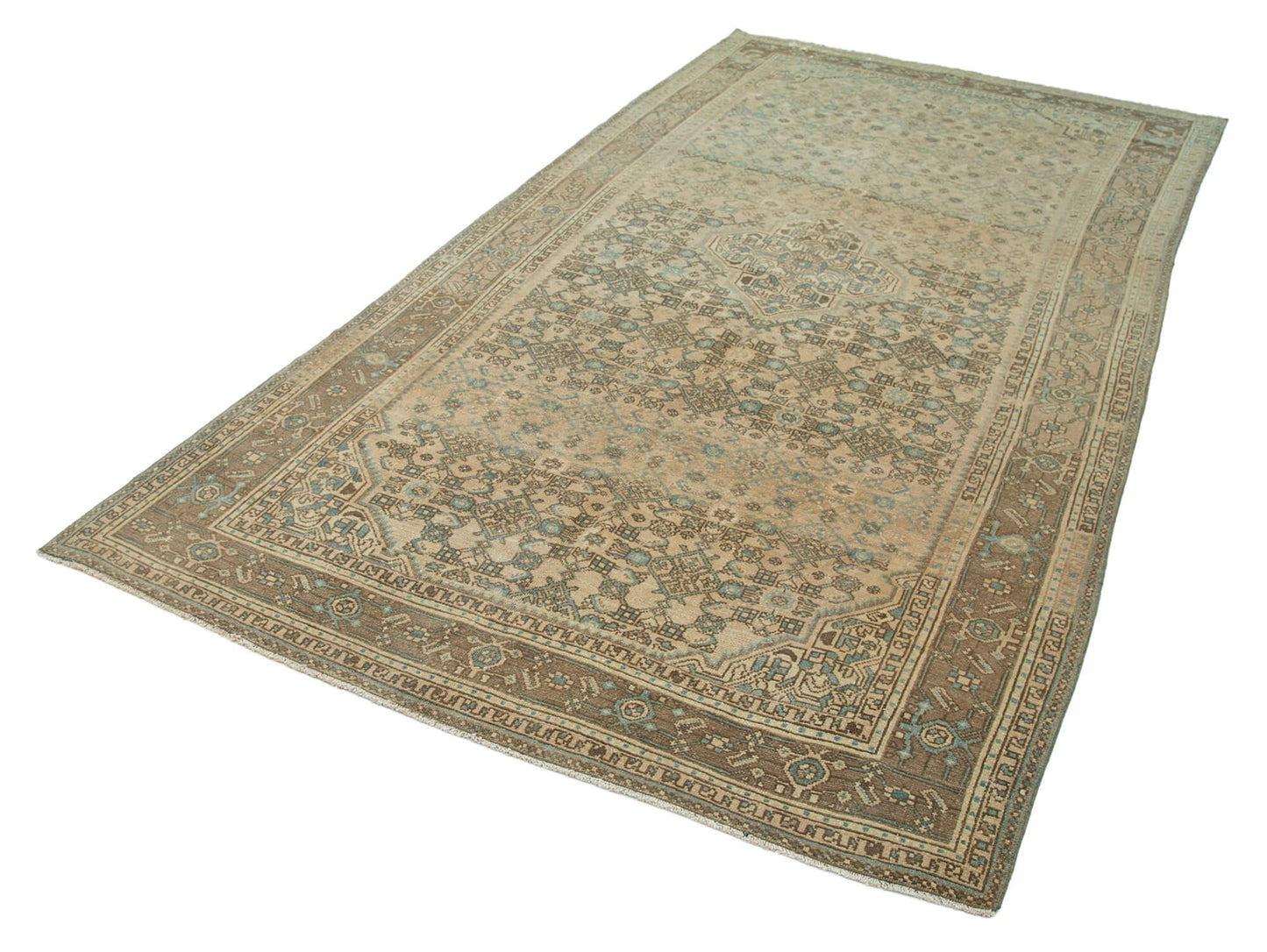 5x10 Beige Vintage Large Area Rug - 35108