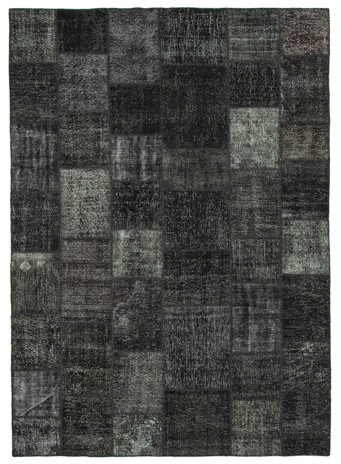 8x12 Black Patchwork Rug- 35196