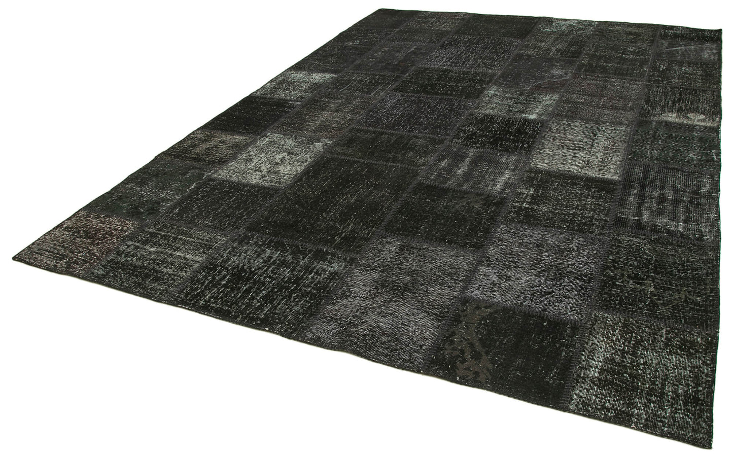 8x12 Black Patchwork Rug- 35196