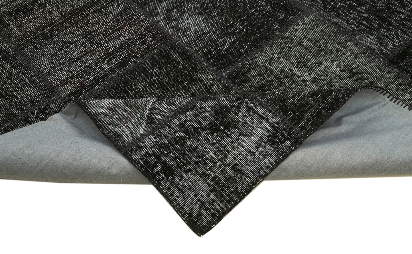 8x12 Black Patchwork Rug- 35196