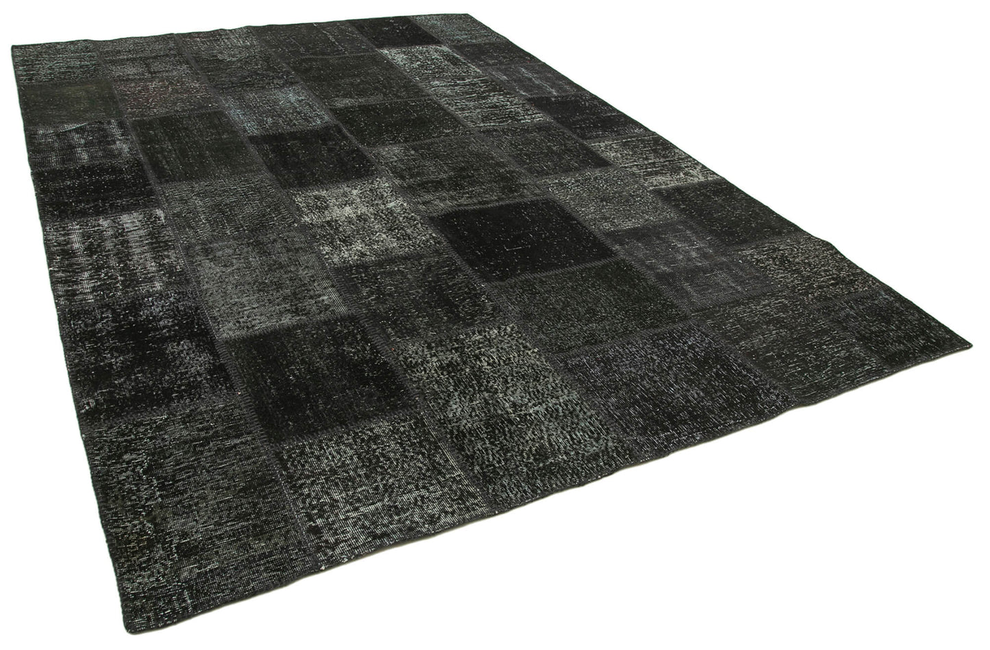 8x12 Black Patchwork Rug- 35197