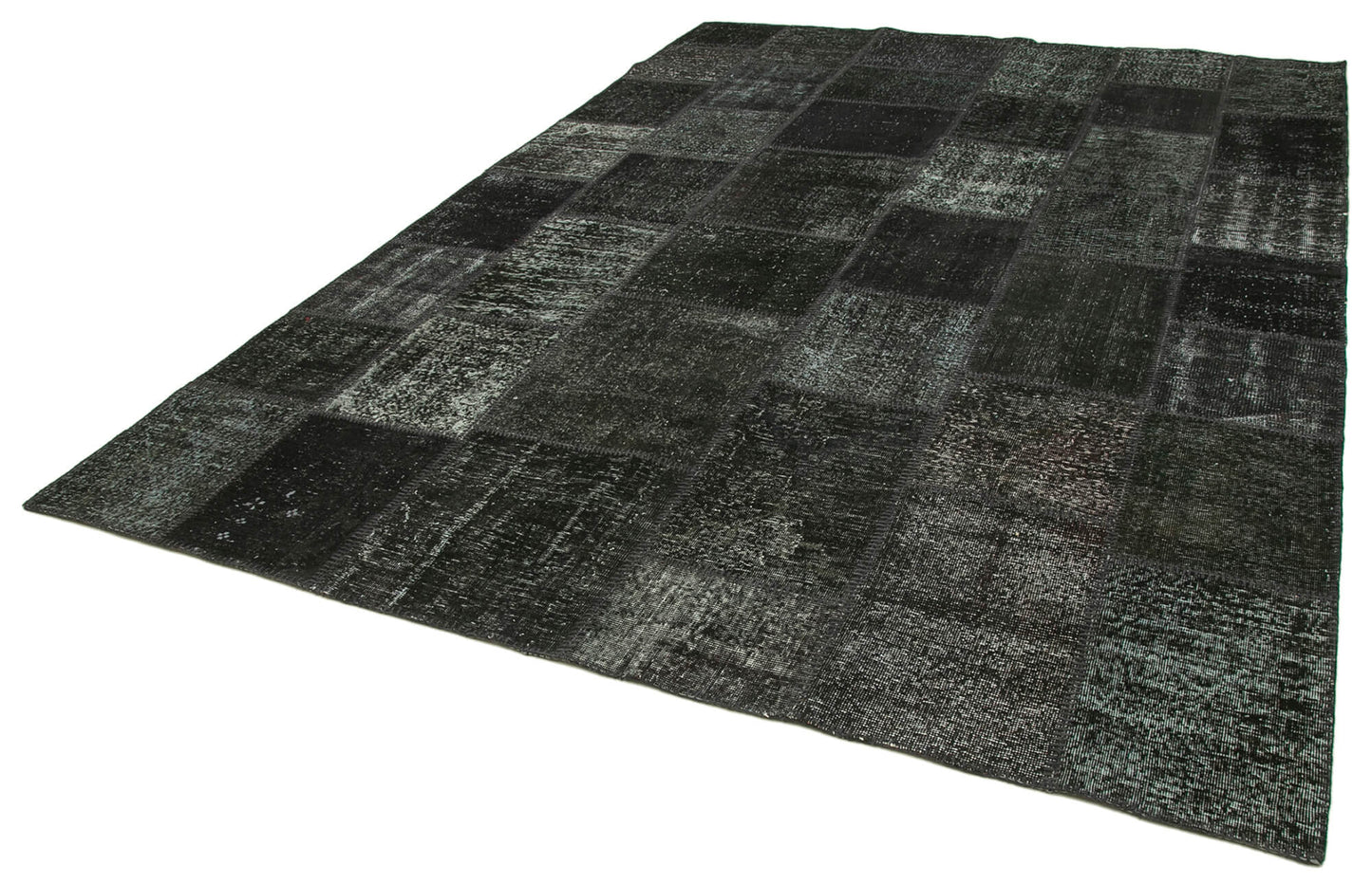 8x12 Black Patchwork Rug- 35197