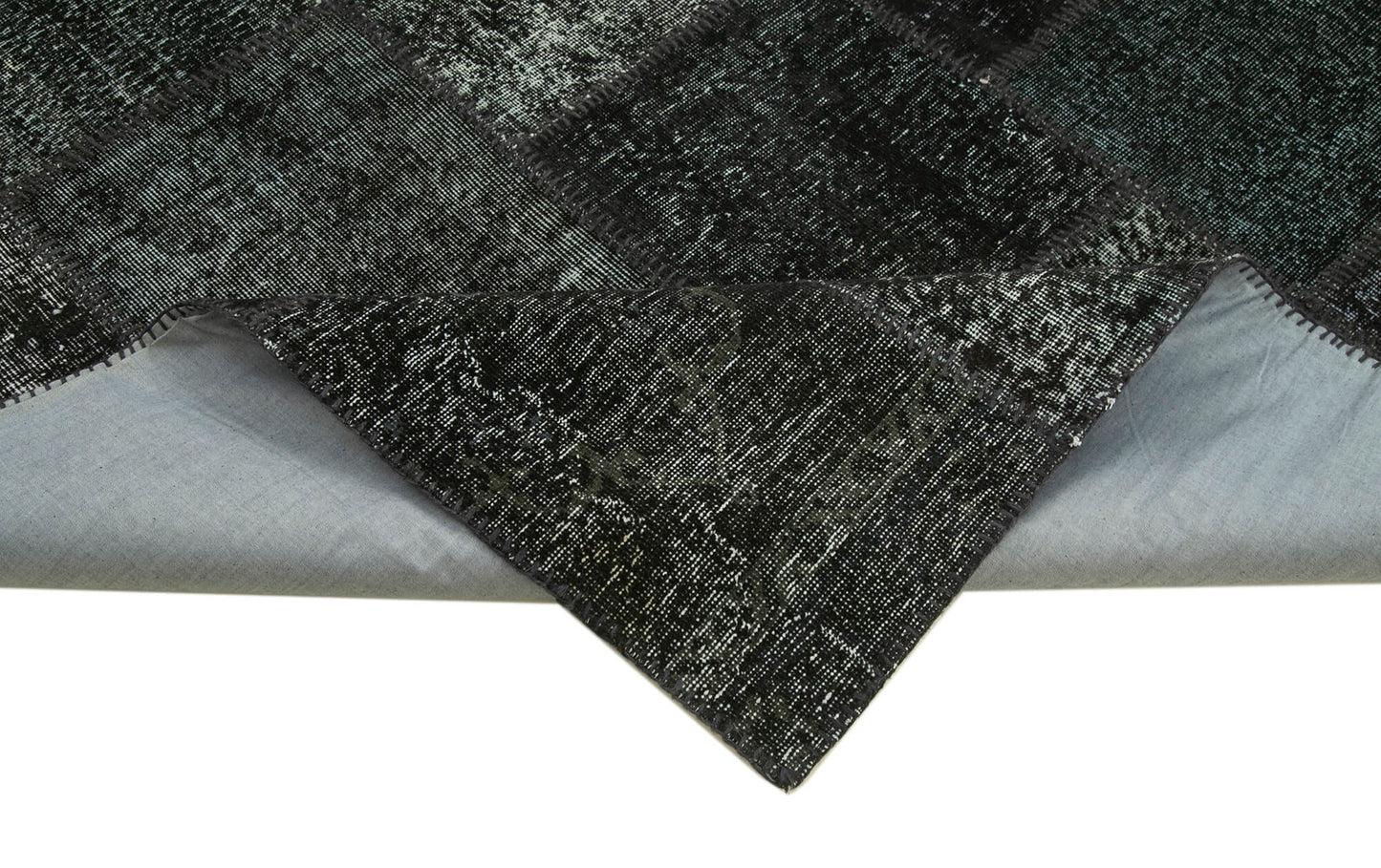 8x12 Black Patchwork Rug- 35197