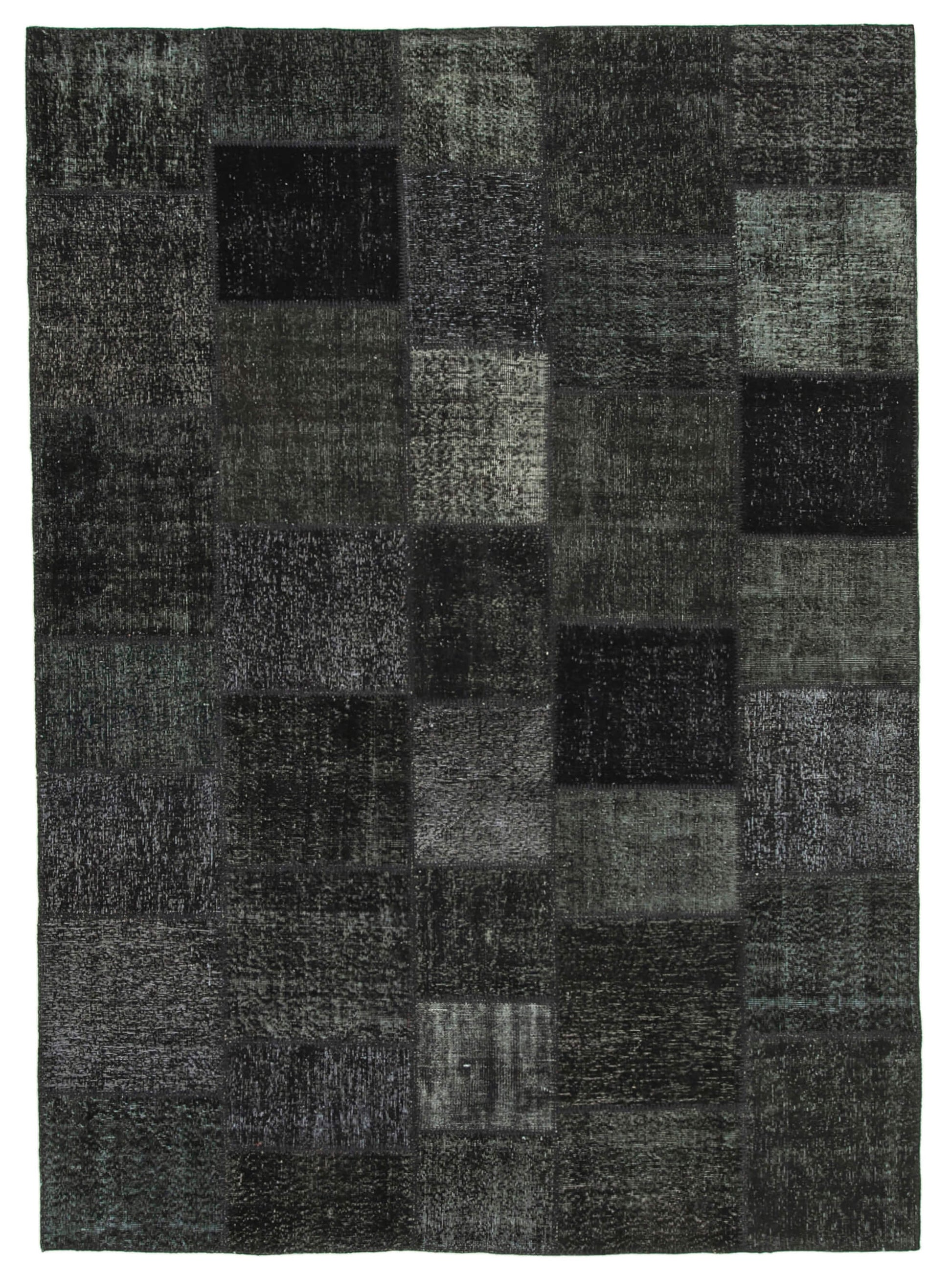 8x12 Black Patchwork Rug- 35199