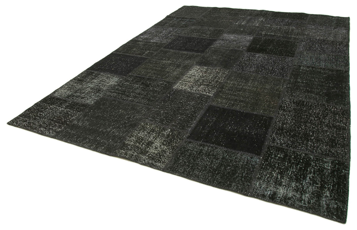 8x12 Black Patchwork Rug- 35199