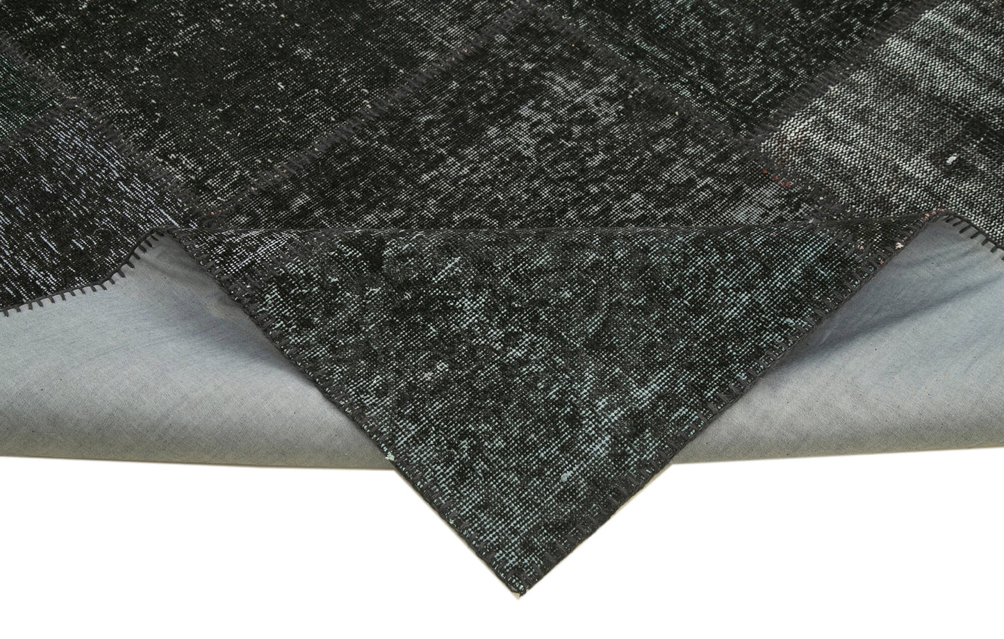 8x12 Black Patchwork Rug- 35199