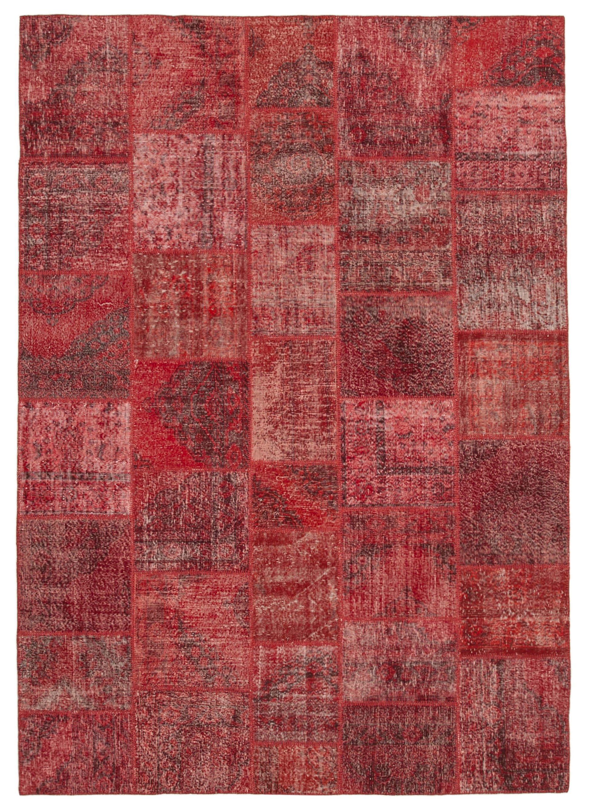 8x12 Red Patchwork Rug- 35209