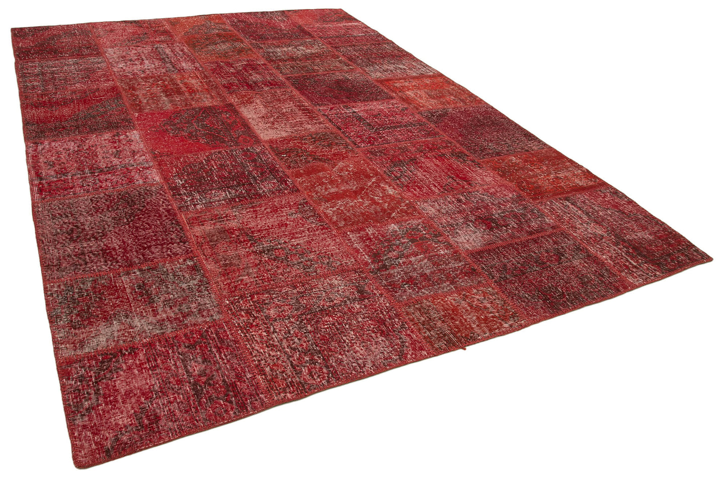 8x12 Red Patchwork Rug- 35209