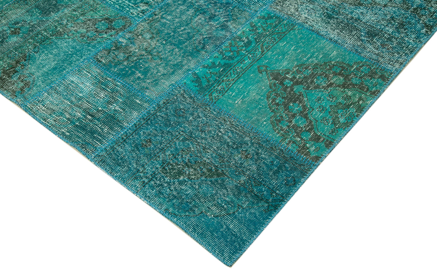 8x11 Turquoise Patchwork Rug- 35219