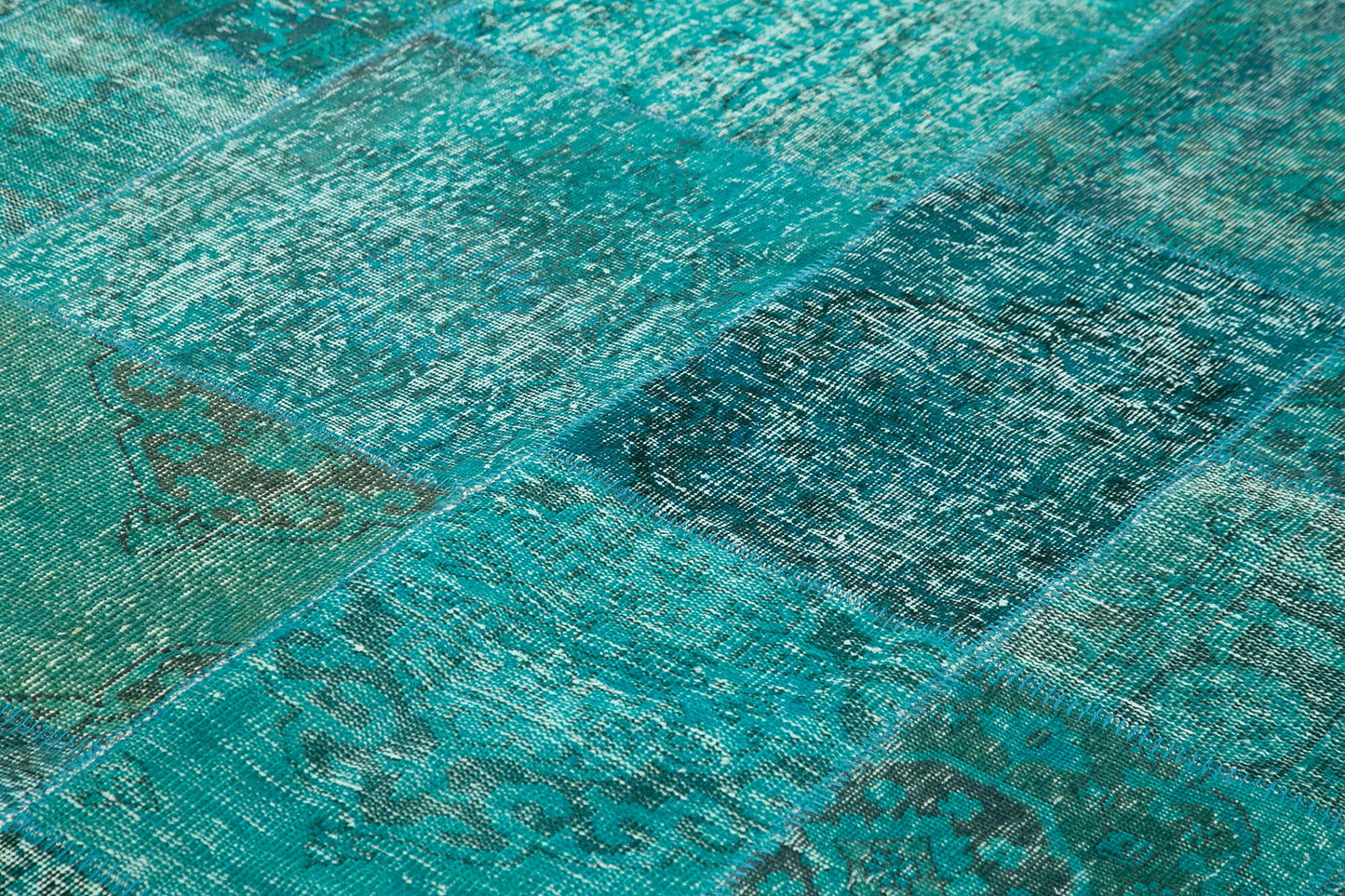 8x11 Turquoise Patchwork Rug- 35219