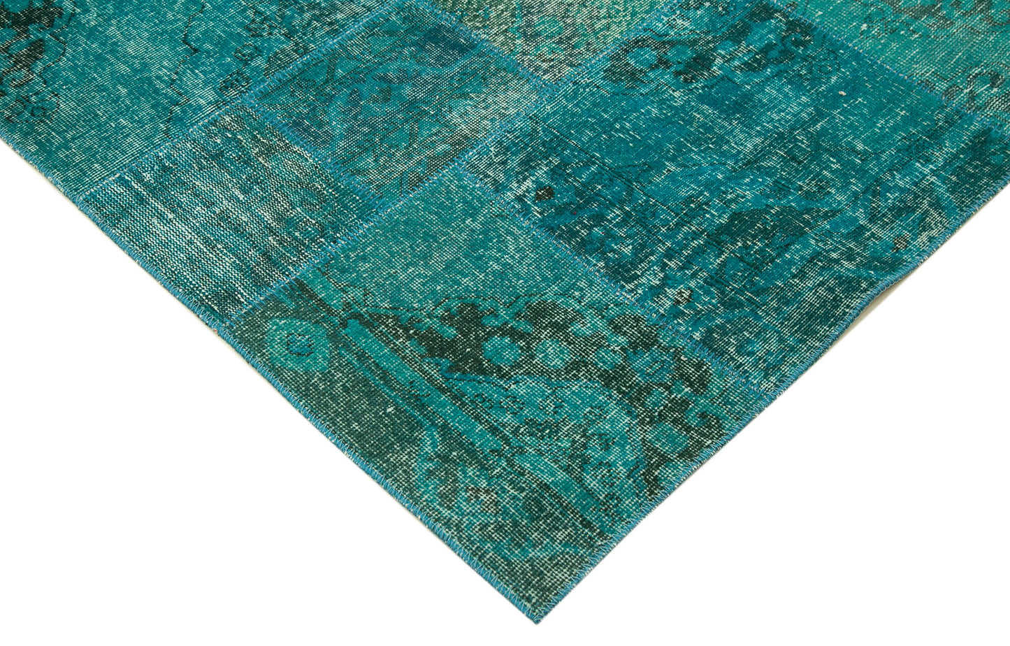 8x11 Turquoise Patchwork Rug- 35223