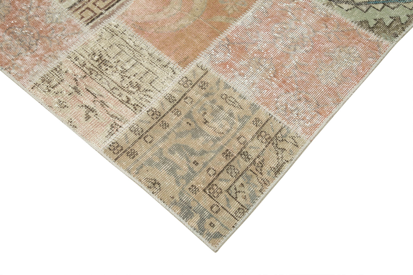 8x11 Beige Patchwork Rug- 35227