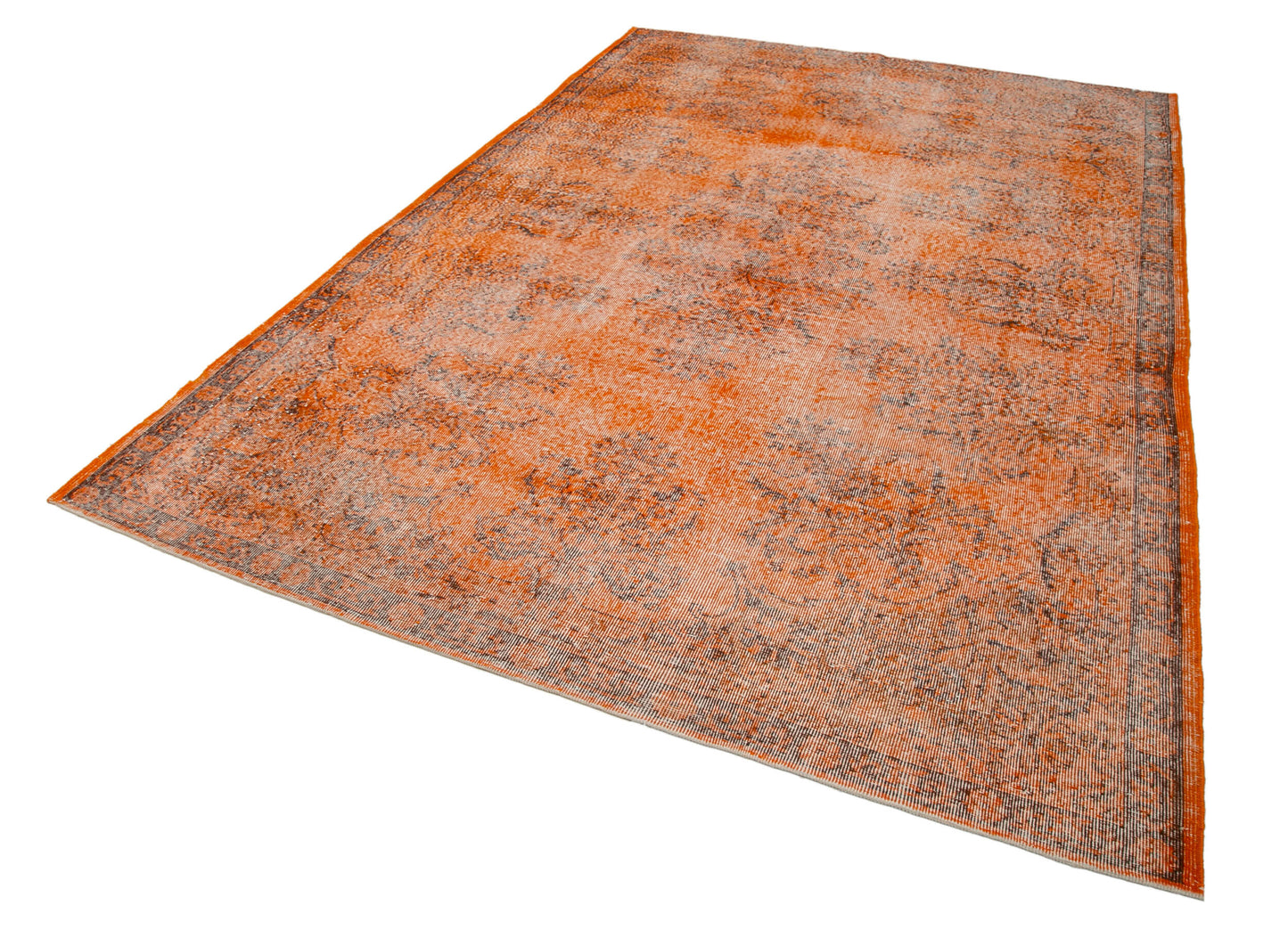 7x11 Orange Overdyed Rug - 35251