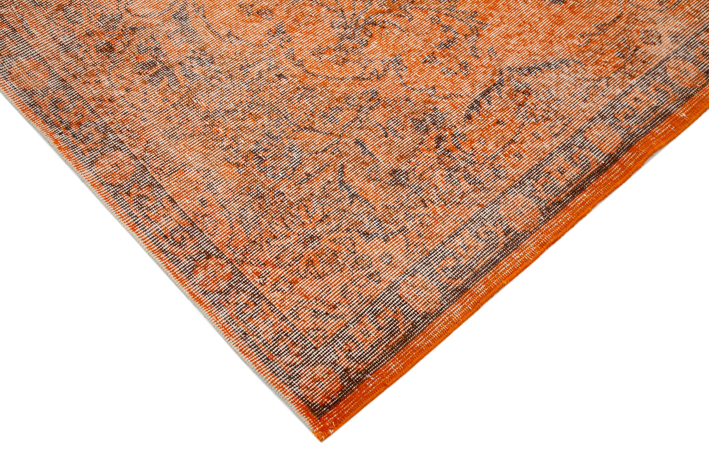 7x11 Orange Overdyed Rug - 35251