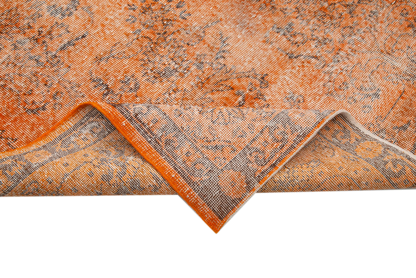 7x11 Orange Overdyed Rug - 35251