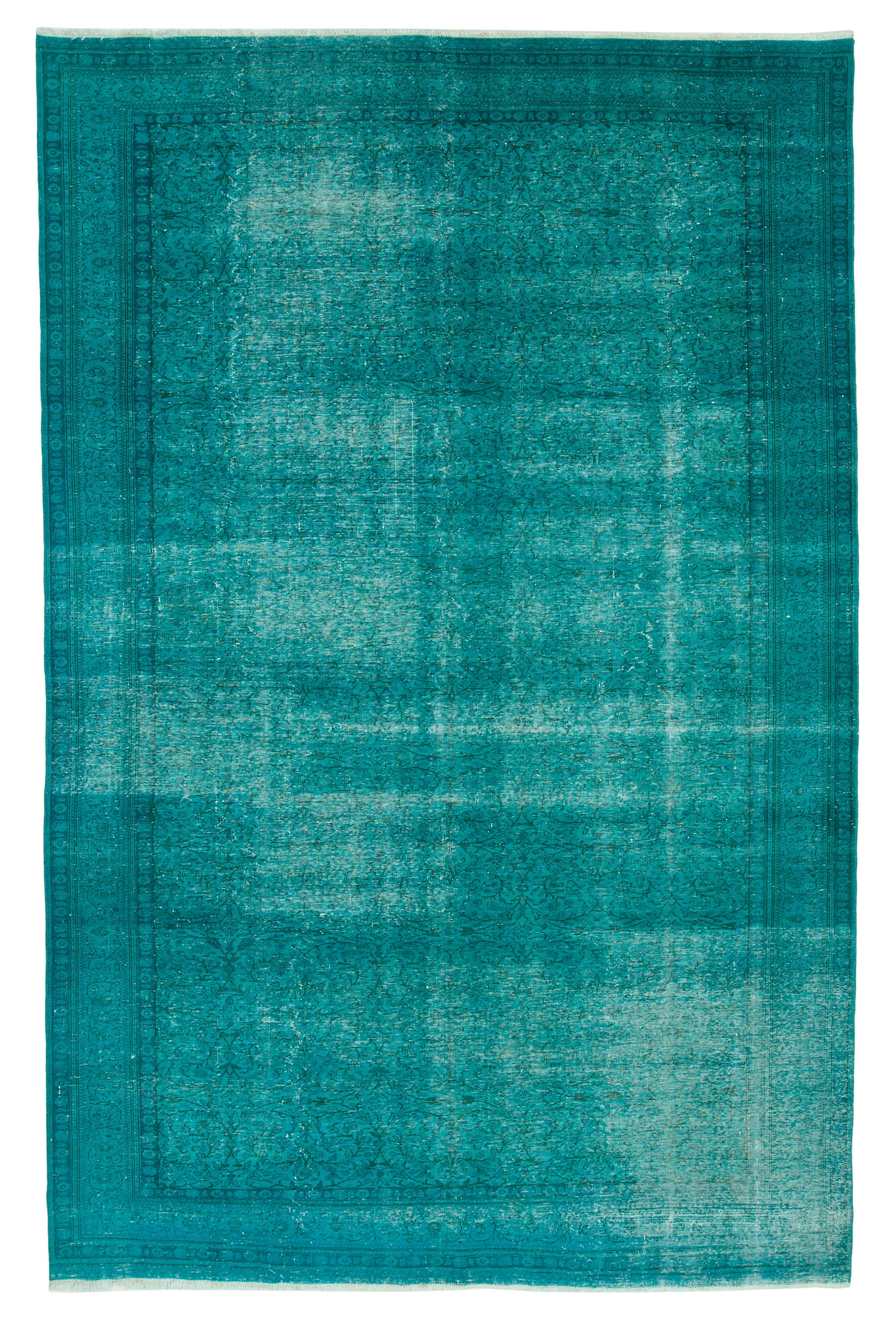 7x11 Turquoise Overdyed Rug - 35262