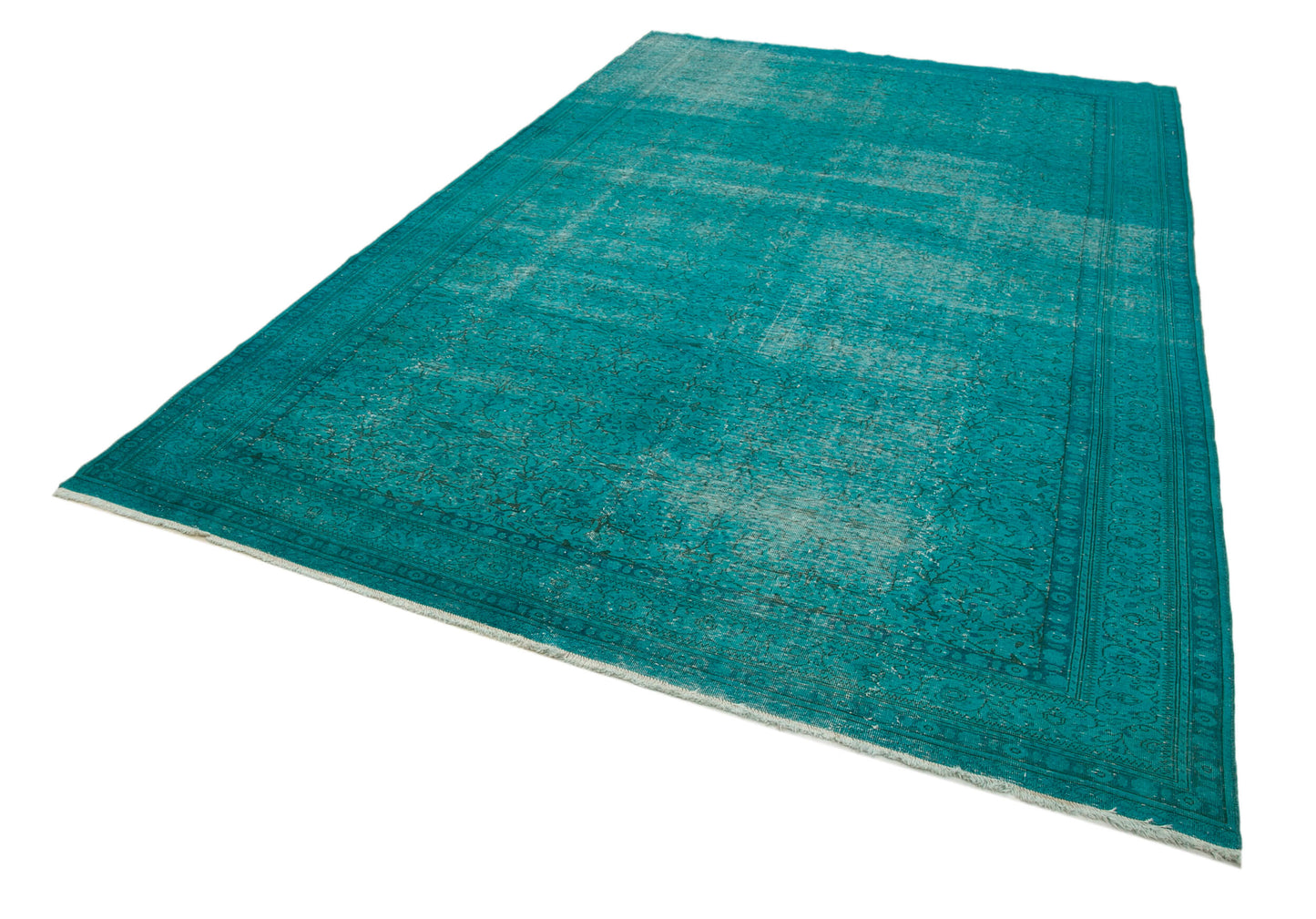 7x11 Turquoise Overdyed Rug - 35262