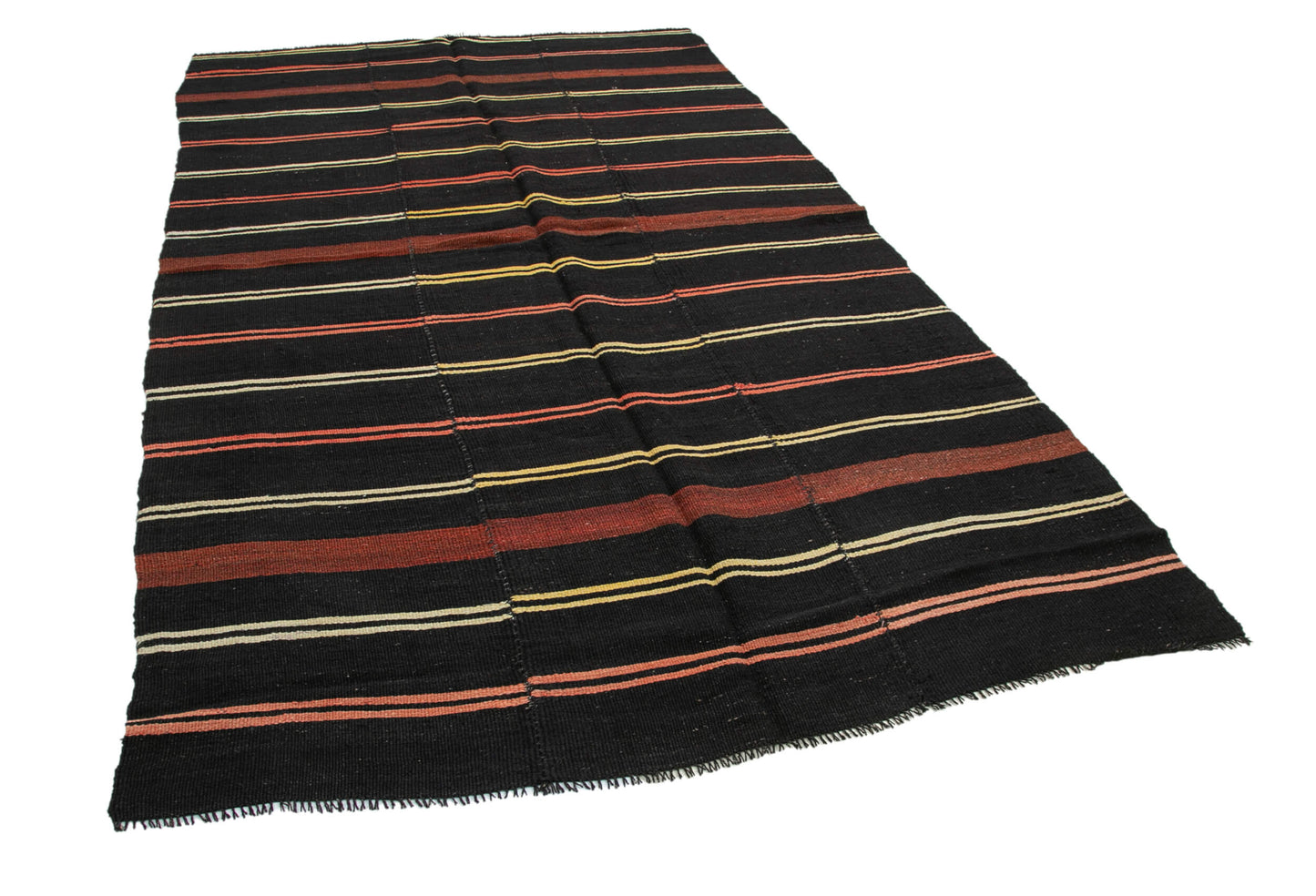 6x10 Brown Vintage Turkish Kilim Rug - 35317