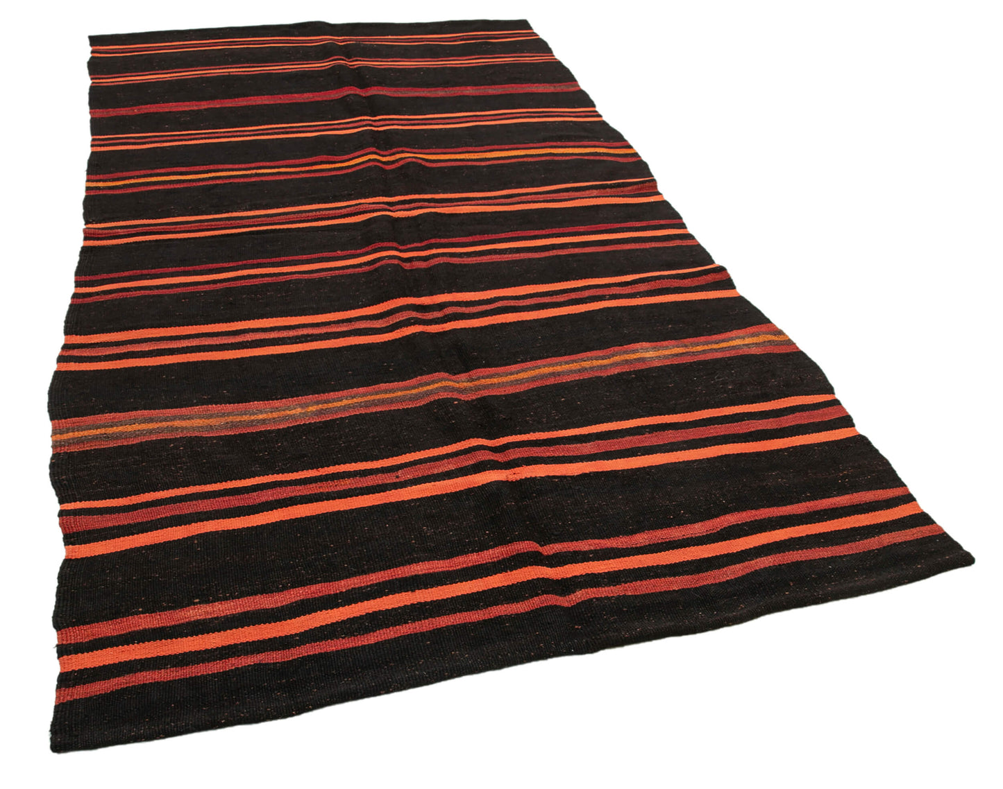 6x10 Black Vintage Turkish Kilim Rug - 35330