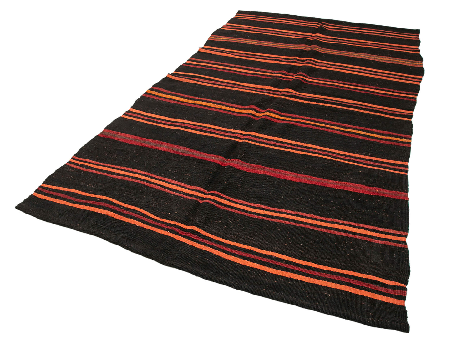 6x10 Black Vintage Turkish Kilim Rug - 35330