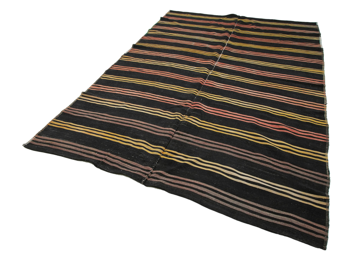 6x10 Brown Vintage Turkish Kilim Rug - 35370