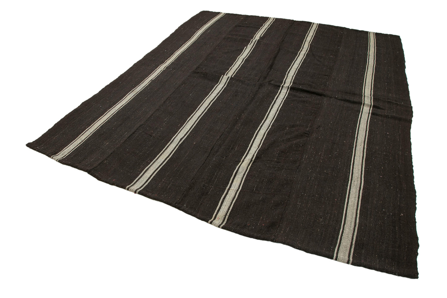 7x9 Brown Vintage Turkish Kilim Rug - 35384