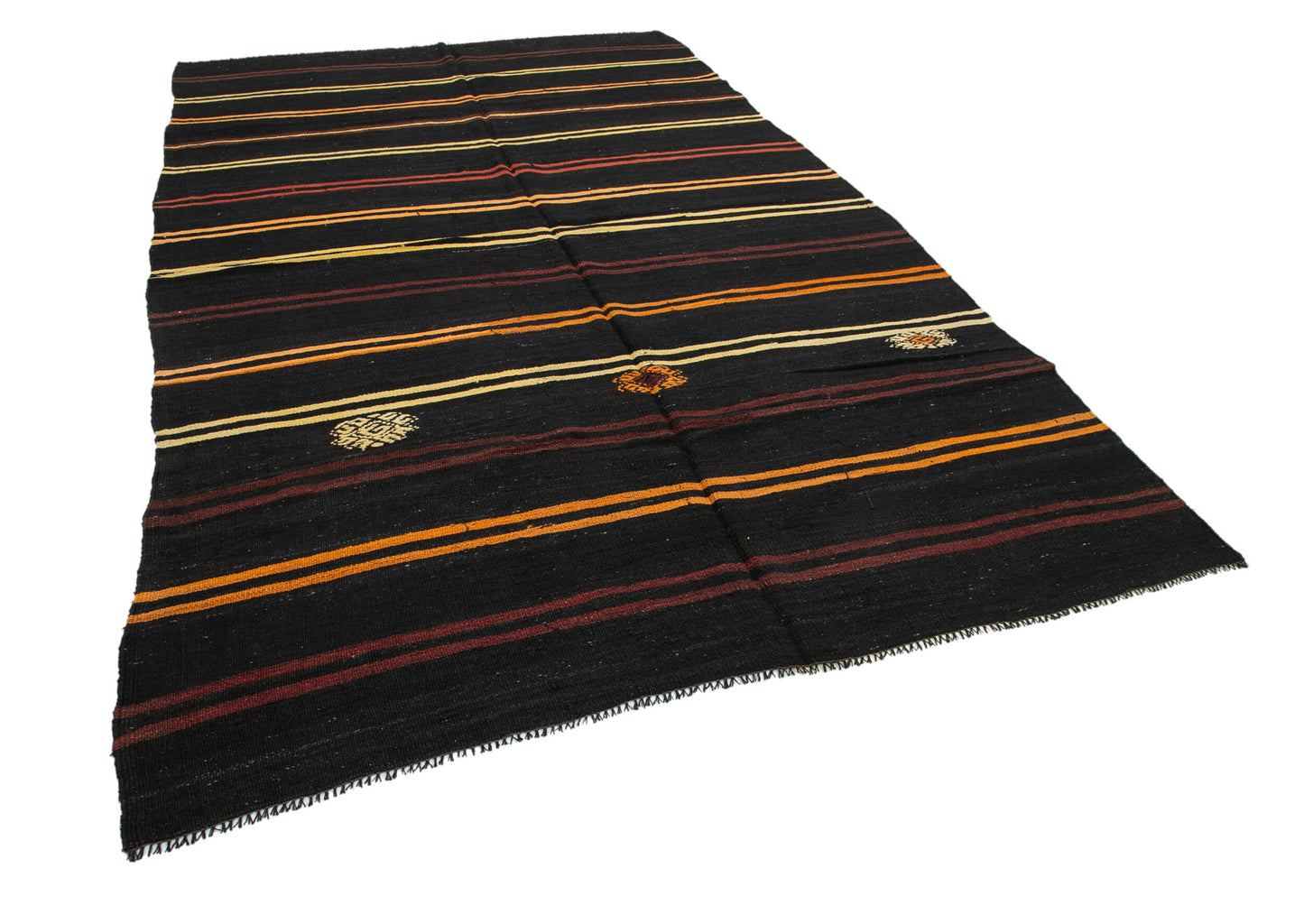 7x11 Brown Vintage Turkish Kilim Rug - 35398